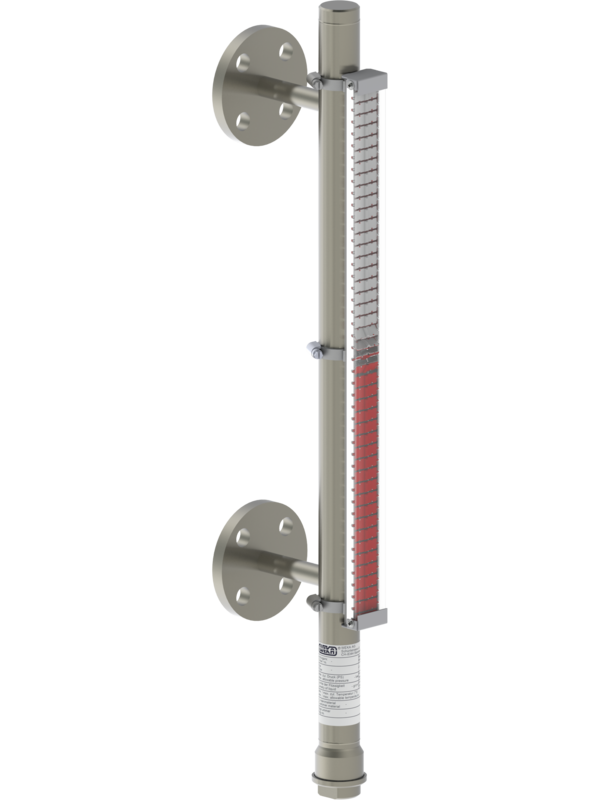 Visuell magnetischer bypass Füllstandsanzeiger mit seitlichen Prozessanschlüssen
