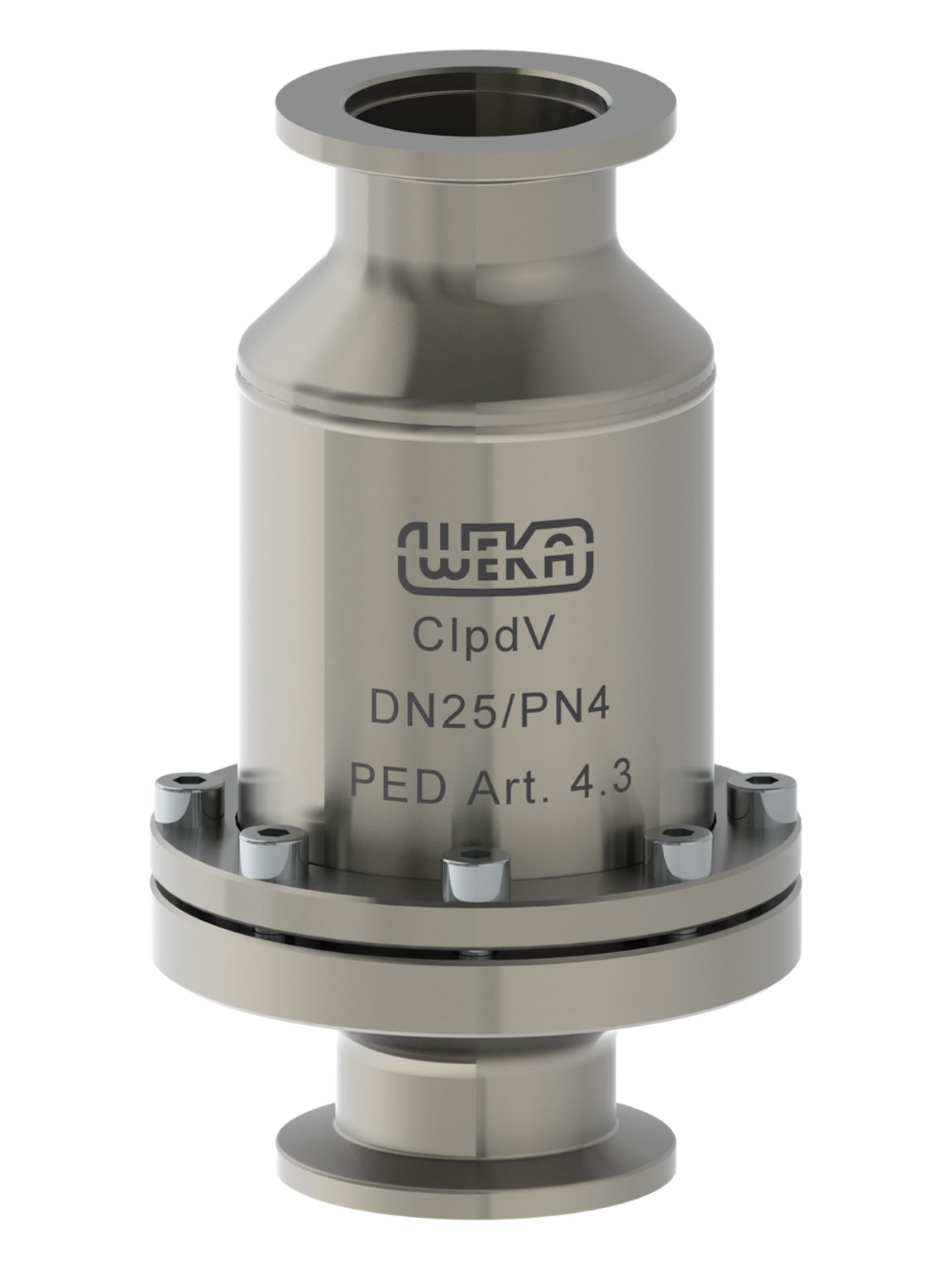 Check valve with flange connections